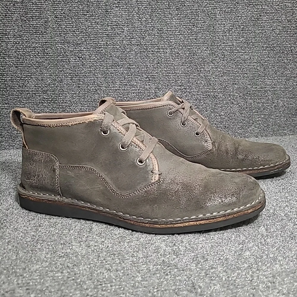 John Varvatos Chukka Boots Men Size 9.5 Suede Lace Up Ankle Gray